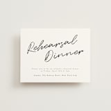 "Photograph Scribble" - Rehearsal Dinner Cards in Cloud by Adelyn T. - Front