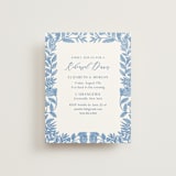 "Porcelain Floral" - Rehearsal Dinner Cards in Porcelain by Elly - Front