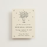"Roses" - Rehearsal Dinner Cards in Vanilla by Ani Somi - Front