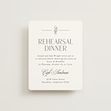 "Grand Scale" - Rehearsal Dinner Cards in Caviar by Olivia Raufman - Front