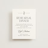 "Grand Scale" - Rehearsal Dinner Cards in Caviar by Olivia Raufman - Front