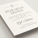 "Grand Scale" - Rehearsal Dinner Cards in Caviar by Olivia Raufman - Detail
