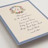 "A wedding in Low Country" - Rehearsal Dinner Cards in Cornflower by Chris Griffith - Detail