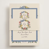 "A wedding in Low Country" - Rehearsal Dinner Cards in Cornflower by Chris Griffith - Assembled with Belly Band
