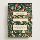 "all the flowers of the world" - Rehearsal Dinner Cards in Garden by Sumak Studio - Assembled with Belly Band
