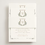"Arbour" - Rehearsal Dinner Cards in Lake by Leah Bisch - Assembled with Belly Band