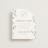 "Wildflower Corners" - Rehearsal Dinner Cards in Bluebell by Everett Paper Goods - Front