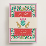 "Whimsical Hand Illustrated Crest" - Rehearsal Dinner Cards in Peony by Jackie Crawford - Assembled with Belly Band