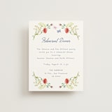 "Wildflower Romance" - Rehearsal Dinner Cards in Ivory by frau brandt - Front