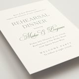 "Chic Script" - Rehearsal Dinner Cards in Garden by Kelly Schmidt - Detail