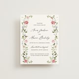 "Ornate" - Rehearsal Dinner Cards in Peony by Sarah Knight - Front
