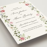 "Ornate" - Rehearsal Dinner Cards in Peony by Sarah Knight - Detail