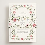 "Ornate" - Rehearsal Dinner Cards in Peony by Sarah Knight - Assembled with Belly Band