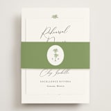 "Palm Monogram" - Rehearsal Dinner Cards in Leaf by Olivia Raufman - Assembled with Belly Band