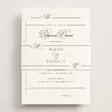 "Black Tie Elegance" - Rehearsal Dinner Cards in Tuxedo by Nicoletta Savod - Assembled with Belly Band