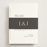 "Clarity" - Rehearsal Dinner Cards in Diamond by Heather Cairl - Assembled with Belly Band