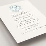 "Almafi" - Rehearsal Dinner Cards in Cerulean by Itsy Belle Studio - Detail