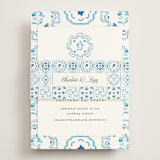 "Almafi" - Rehearsal Dinner Cards in Cerulean by Itsy Belle Studio - Assembled with Belly Band