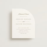 "Classic decorum" - Rehearsal Dinner Cards in Golden by Stacey Meacham - Front