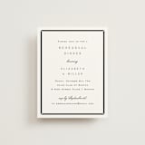 "Stripe Bevel" - Rehearsal Dinner Cards in Salt by Amy Kross - Front