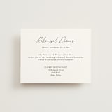 "modern classic" - Rehearsal Dinner Cards in Jasmine by Pippa Shaw - Front