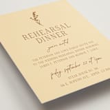 "Classic and Floral" - Rehearsal Dinner Cards in Bark by Jen Ramsey - Detail