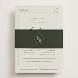 "Hayes" - Rehearsal Dinner Cards in Forest by Blustery August - Assembled with Belly Band