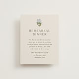 "Blockprint" - Rehearsal Dinner Cards in Almond by Olivia Kanaley Inman - Front
