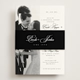 "Side by Side" - Rehearsal Dinner Cards in Tuxedo by Orasie - Assembled with Belly Band