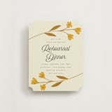 "Vintage Wildflowers" - Rehearsal Dinner Cards in Yolk by Morgan Kendall - Front