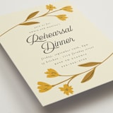 "Vintage Wildflowers" - Rehearsal Dinner Cards in Yolk by Morgan Kendall - Detail