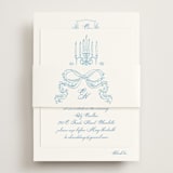 "Royalty" - Rehearsal Dinner Cards in Capri by Creo Study - Assembled with Belly Band