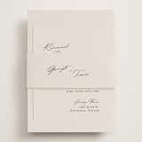 "kinkaid" - Rehearsal Dinner Cards in Ivory by Carolyn Nicks - Assembled with Belly Band