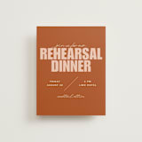 "Typographical Poster" - Rehearsal Dinner Cards in Blush by Stacey Day - Front