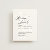 "Sophistique" - Rehearsal Dinner Cards in Linen by Cindy Reynolds - Front