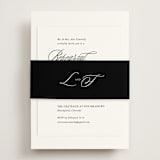 "Sophistique" - Rehearsal Dinner Cards in Linen by Cindy Reynolds - Assembled with Belly Band