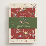 "whimsey floral" - Rehearsal Dinner Cards in English Garden by Phrosné Barwood - Assembled with Belly Band