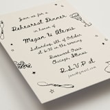 "simple monogram" - Rehearsal Dinner Cards in Lace by Cass Loh - Detail