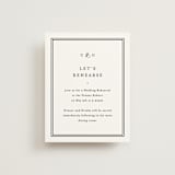 "Timeless Together" - Rehearsal Dinner Cards in Tuxedo by Carolyn MacLaren - Front