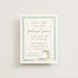 "Alento" - Rehearsal Dinner Cards in Celeste by Pati Cascino - Front