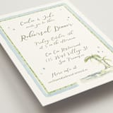 "Alento" - Rehearsal Dinner Cards in Celeste by Pati Cascino - Detail