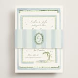 "Alento" - Rehearsal Dinner Cards in Celeste by Pati Cascino - Assembled with Belly Band