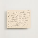 "French Whimsy Script" - Rehearsal Dinner Cards in Champagne by Wallace Design Co. - Front