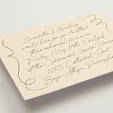 "French Whimsy Script" - Rehearsal Dinner Cards in Champagne by Wallace Design Co. - Detail
