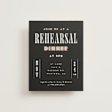 "Bold Stack" - Rehearsal Dinner Cards in Noir by Alethea and Ruth - Front