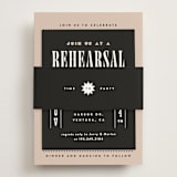 "Bold Stack" - Rehearsal Dinner Cards in Noir by Alethea and Ruth - Assembled with Belly Band