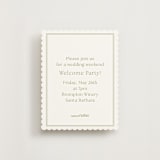 "Perriand" - Rehearsal Dinner Cards in Moss by Megan Davis - Front