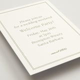 "Perriand" - Rehearsal Dinner Cards in Moss by Megan Davis - Detail