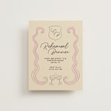 "Modern Fairy Tale" - Rehearsal Dinner Cards in Linen by Helena Vitto - Front