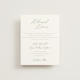"Eternal Grace" - Rehearsal Dinner Cards in Leaf by Sherley Ferreira - Front